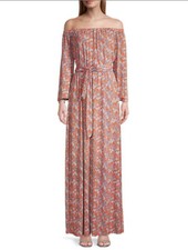 NWT MICHAEL Michael Kors Mandarin Floral Off The Shoulder Dress Size M