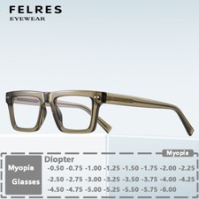 Men TR90 Square Personality Myopia Glasses Anti Blue Light Nearsighted Glasses