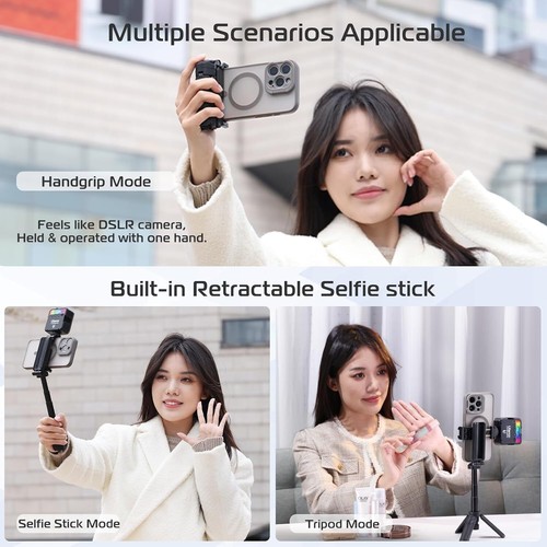 ULANZI JJ02 Extendable Handgrip Tripod, Pocket Size Selfie Stick With Bluetooth - Picture 7 of 8