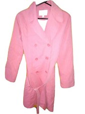 *sale* Uk 14/16 Long Pink Trench Macbelt/pockets/spare Buttons.