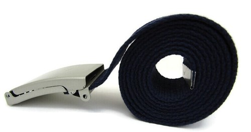 Unisex High Quality Canvas Fabric Webbing Belt Brushed Silver Buckle Army Style - Picture 123 of 275