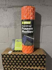 PowX - Textured Foam Roller for Muscle Massage HIGH-DENSITY 18" x 5.5" - Orange