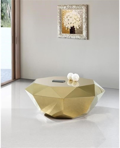 Gemma Collection Modern Contemporary Diamond Shaped Coffee Table with Rich Color - Picture 4 of 13