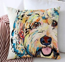 Cute Dog Throw Pillow Case Cushion Cover Home Decor, Holiday Gift for Kids