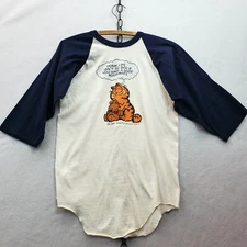 VTG 1978 Garfield Dorm Life Jim Davis Raglan Sleeve T-shirt Collegiate Pacific L