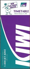 Kiwi International Air Lines system timetable 2/15/96 [6061] (buy 4+ save 50%)