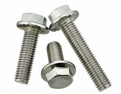 m16 screws flange hex stainless steel head bolt bolts cap select