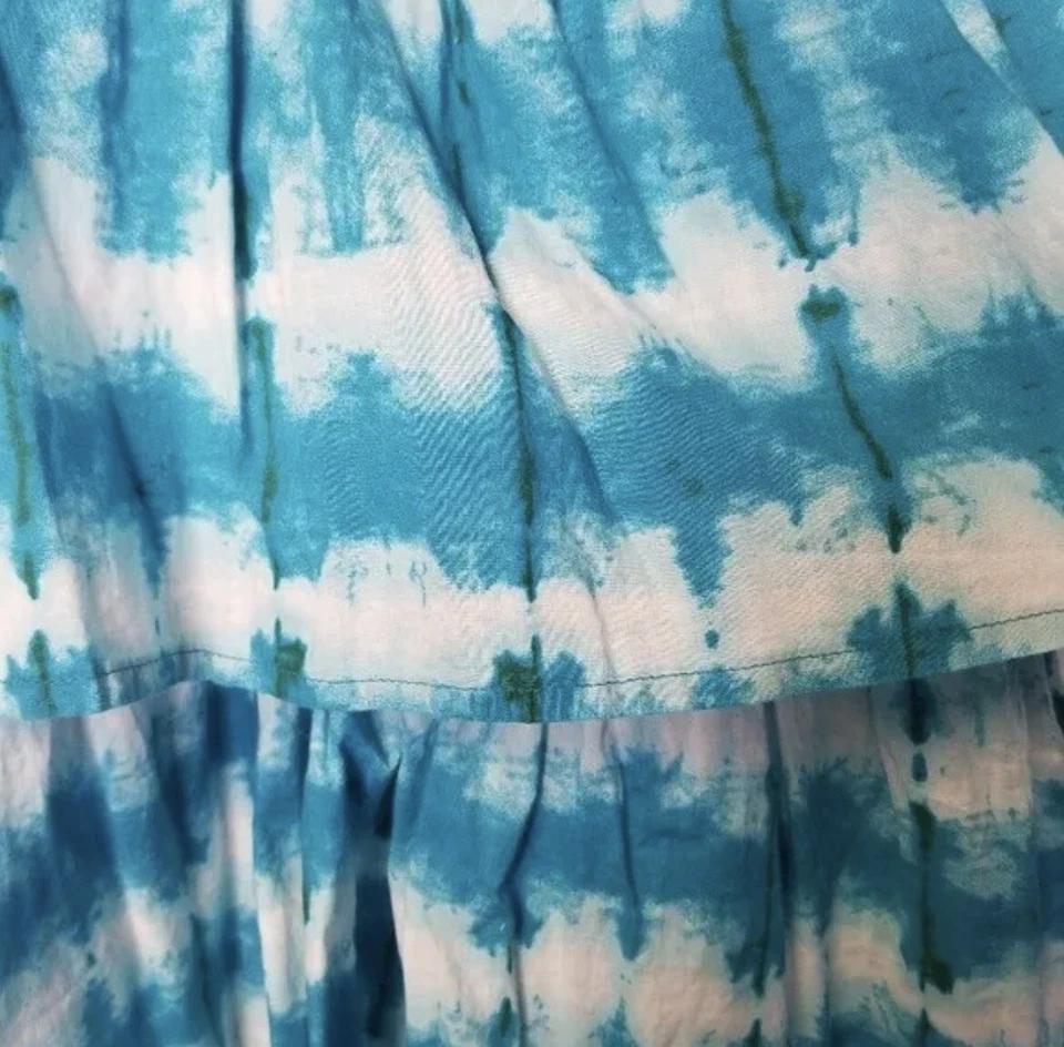 Maxi Vestido Solero Calypso St. Barth para Target Tie Dye Turquesa Talla 4 4T 5 Foto 4 de 4