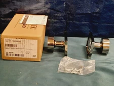 Emtek 5052ROUUS14 Dummy, Rectangular Rosette, Round Knob Polished Nickel