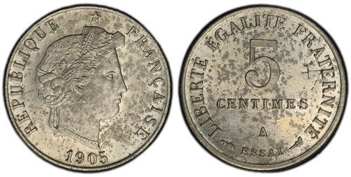 5 FRANCS 1959 ESSAI - PETIT 5 - SEMEUSE - SPLENDIDE PCGS SP 62