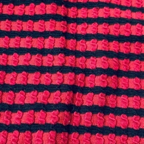 Zara Trafalic Red Black Striped Ribbed Dress Medium - Picture 4 of 6
