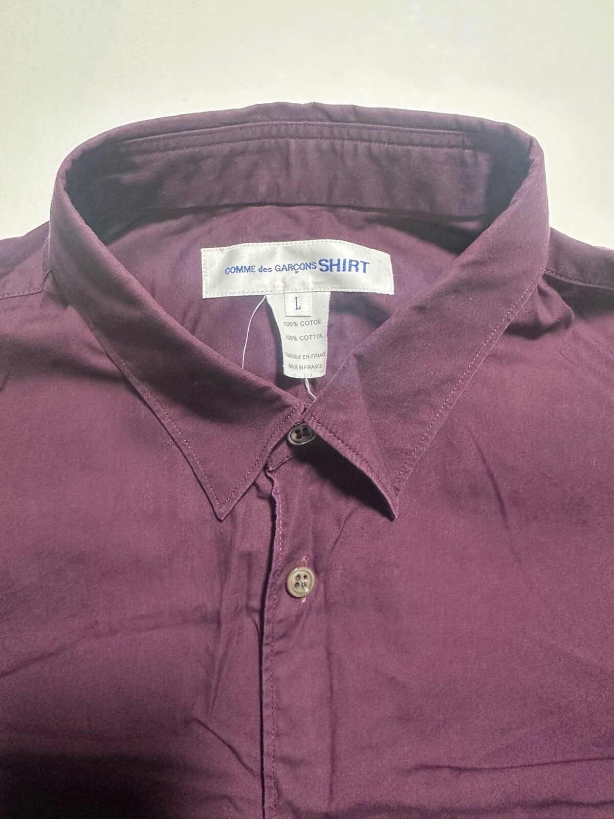 Comme Des Garcons Mens Solid Button Down Dress Sh… - image 11