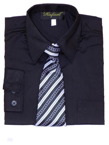 BOYS RECITAL, PARTY,WEDDING LONG SLEEVE DRESS SHIRT w/ TIE, SZ: 2T to 20 - Picture 4 of 8