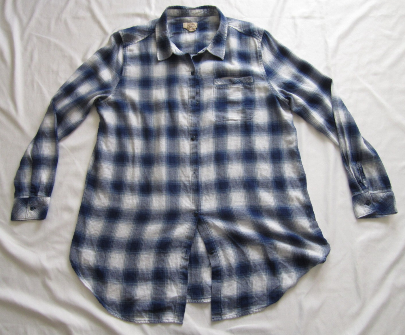 Men's Boston Traders Button Madras Pattern Long S… - image 1