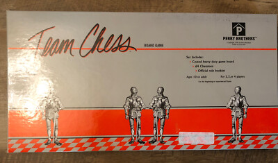 Perry Brothers TEAM CHESS Board Game 4 Player 1992 Complete