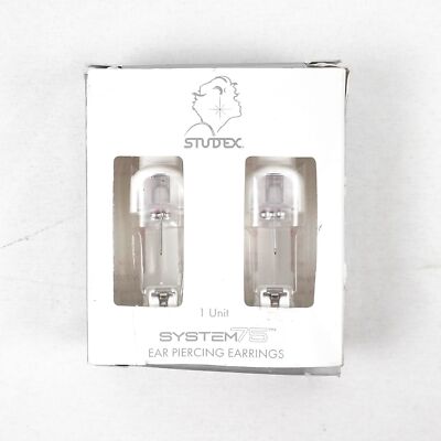 Studex System 75 Butterfly System Stainless Steel & Pink Crystal Piercing Studs