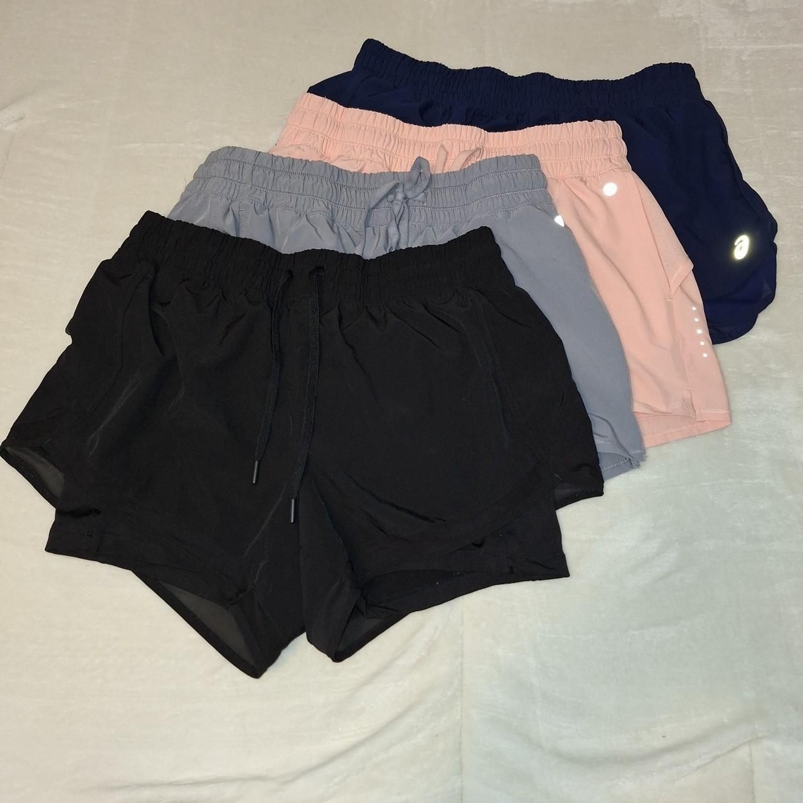 Asics Layers Bundle running workout wicking lined shorts womens L