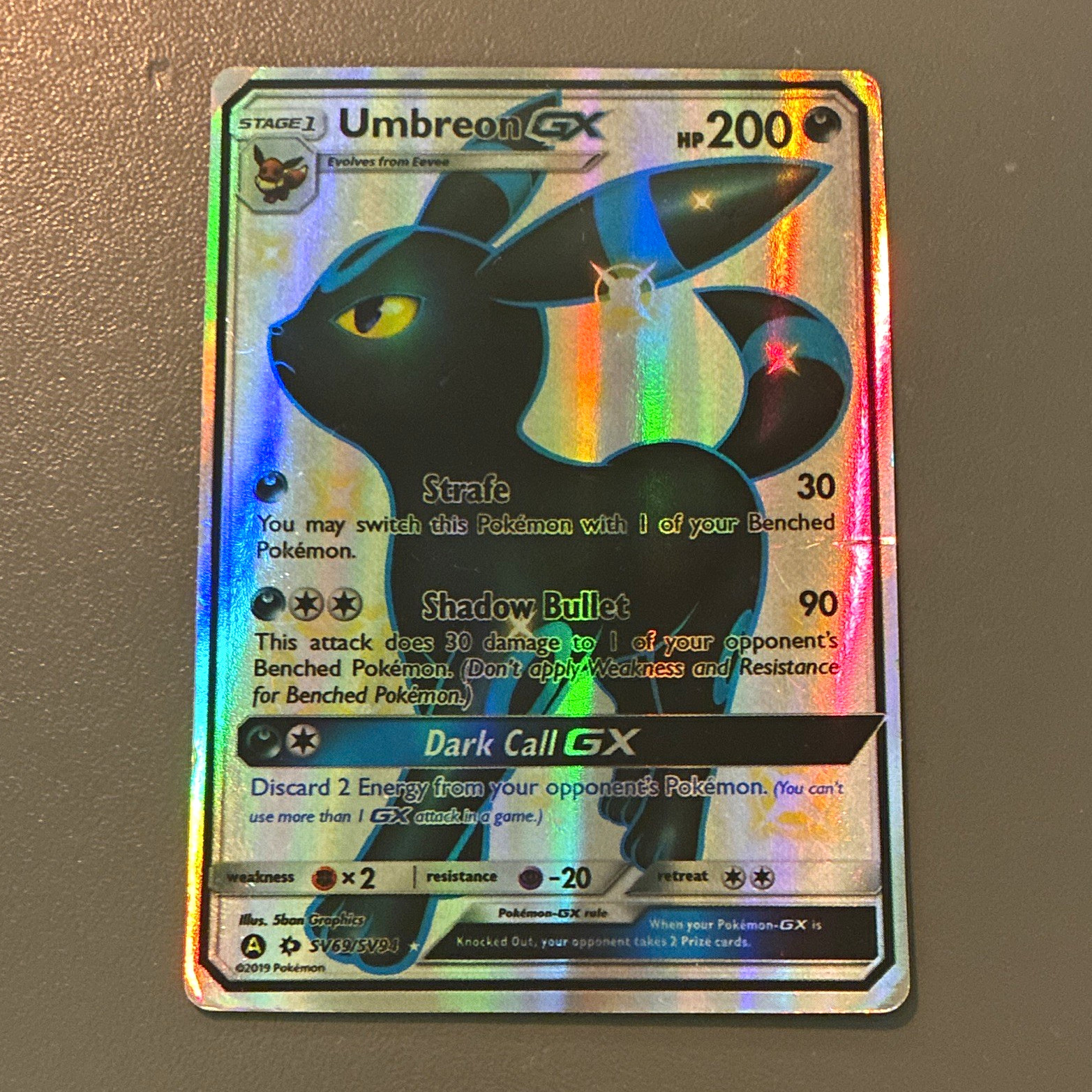 The Pokémon Company Umbreon GX SV69/SV94 Hidden Fates Shiny Vault Holo