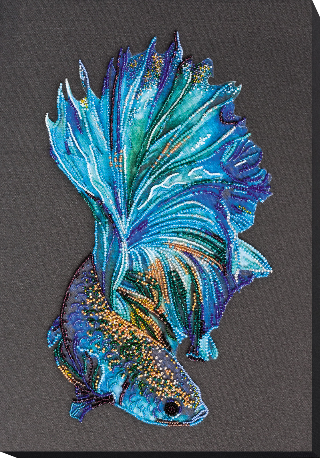 Kit Diy "blue Gold" Beaded Needlepoint Craft Set
