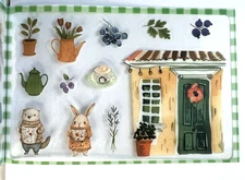 Cozy Coffee Animal Stickers Sticker Book Scrapbook Junk Journal Collage