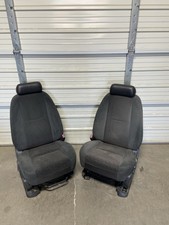 2007-2010 Chevrolet Silverado Sierra Yukon Tahoe Front Black Cloth Seats