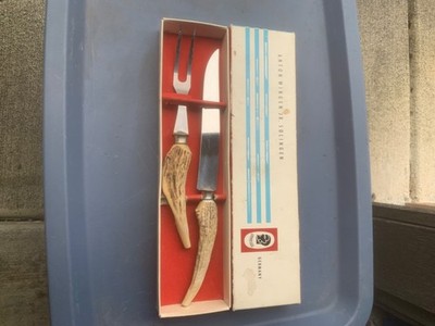 vintage Anton Wingen Jr. Solingen Othello carving set (N03262000)