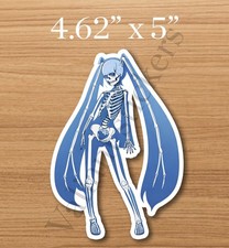 Hatsune Miku Skeleton Sticker, Hatsune Anatomy Sticker, Vocaloid Skeleton Decal