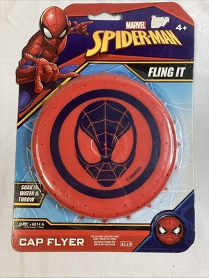 Spider-Man Cap Flyer Pool Disc Water Frisbee Marvel Avengers
