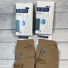 Lot of 2 Jobst Medical Compression Medical Stockings 15-20 mmHg Beige X Large