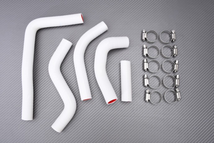 Kit durites de radiateur d'eau blanc pour moto Suzuki RMZ450 2008-2017