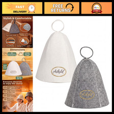 2pcs Wool Sauna Hats for Men Women, Banya Cap, Thermal Headwear, Sauna Accesso