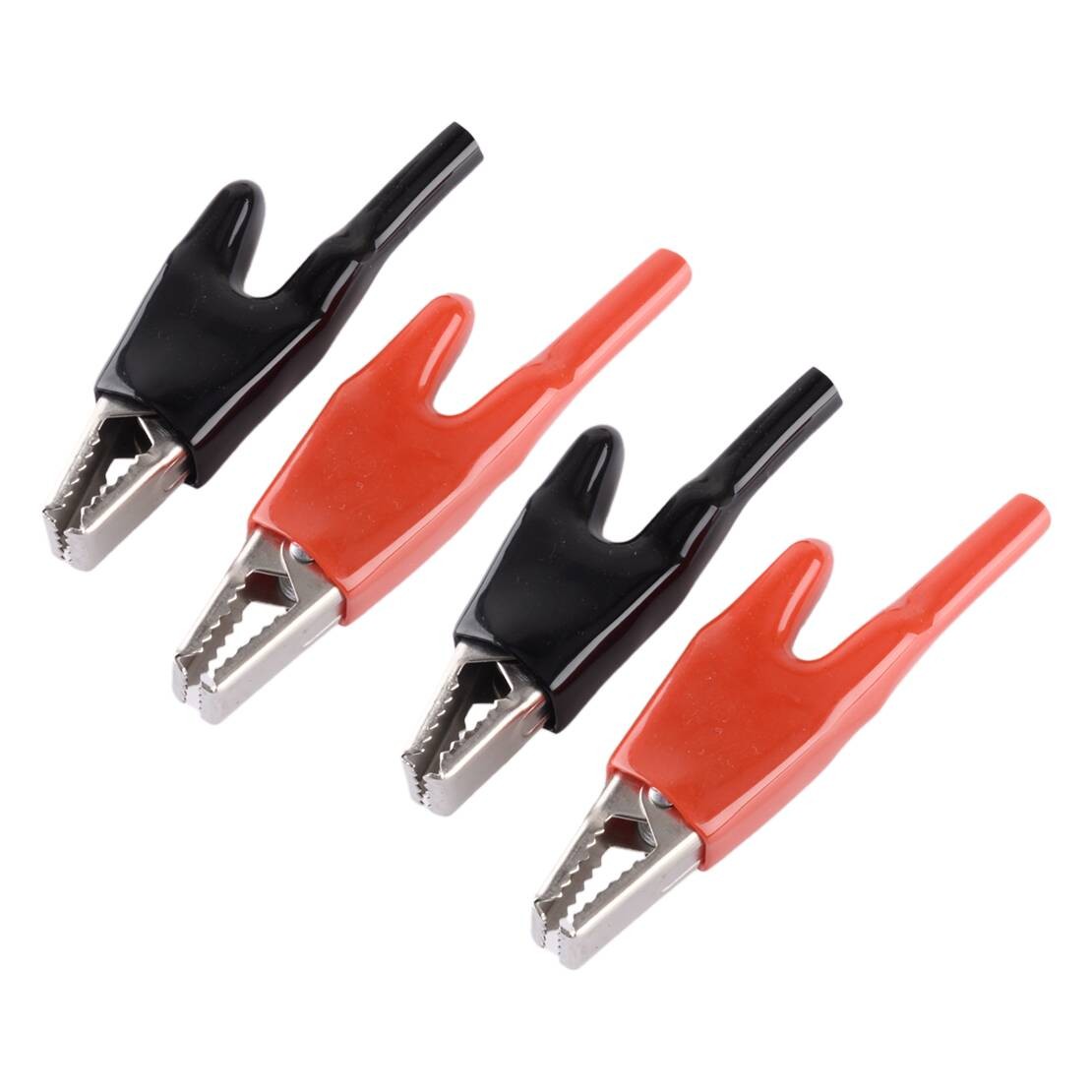 4x Insulated Crocodile Clips Alligator Clamps Electrical Battery Connectors