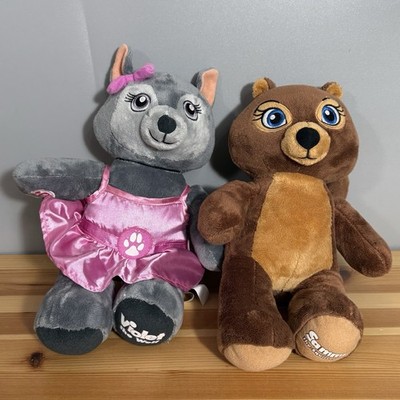 Great Wolf Lodge Plush Lot of 2 Sammy Squirrel and Violet Wolf 11'' Build a Bear