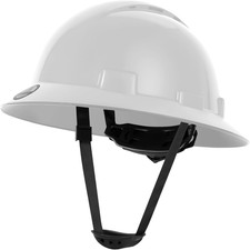 HDPE Full Brim Hard Hat Construction Safety Helmet with Vented Holes 6 Point