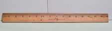 Vintage Westcott 16-Inch / 40mm Wood Ruler With Double Metal Edge