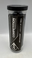 Dunlop Competition Squash Balls 3 Tube Intermediate Players - New