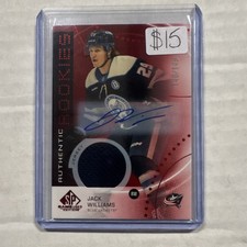 Upper Deck SP Game Used Authentic Rookies Auto Jersey Jack Williams /149