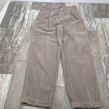 Chaps By Ralph Lauren Brown Corduroy Flat Front Pants Men’s Size 34x30 (34x29)