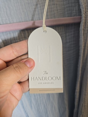 The Handloom Los Angeles Luna Kimono Wrap Baby Blue Cotton OS Retail $165 - Picture 12 of 17