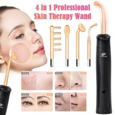 High Frequency Facial Wand 4-In-1 Acne Skin Care Machine Portable Spa Tool