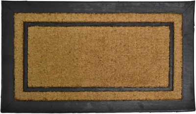 Imports Decor Rubber Back Coir Doormat, York Rectangle, 18-Inch by 30-Inch