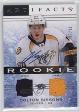2014-15 Artifacts Rookies Silver Jersey/Jersey 7/12 Colton Sissons #126 Auto 9a0