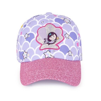 Milk&Moo Little Mermaid Glitter Adjustable Girls' Baseball Cap   Ages 4 6, Breat