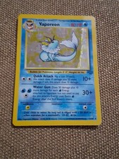 Pokémon TCG Vaporeon Holo Rare Card Jungle, 12/64