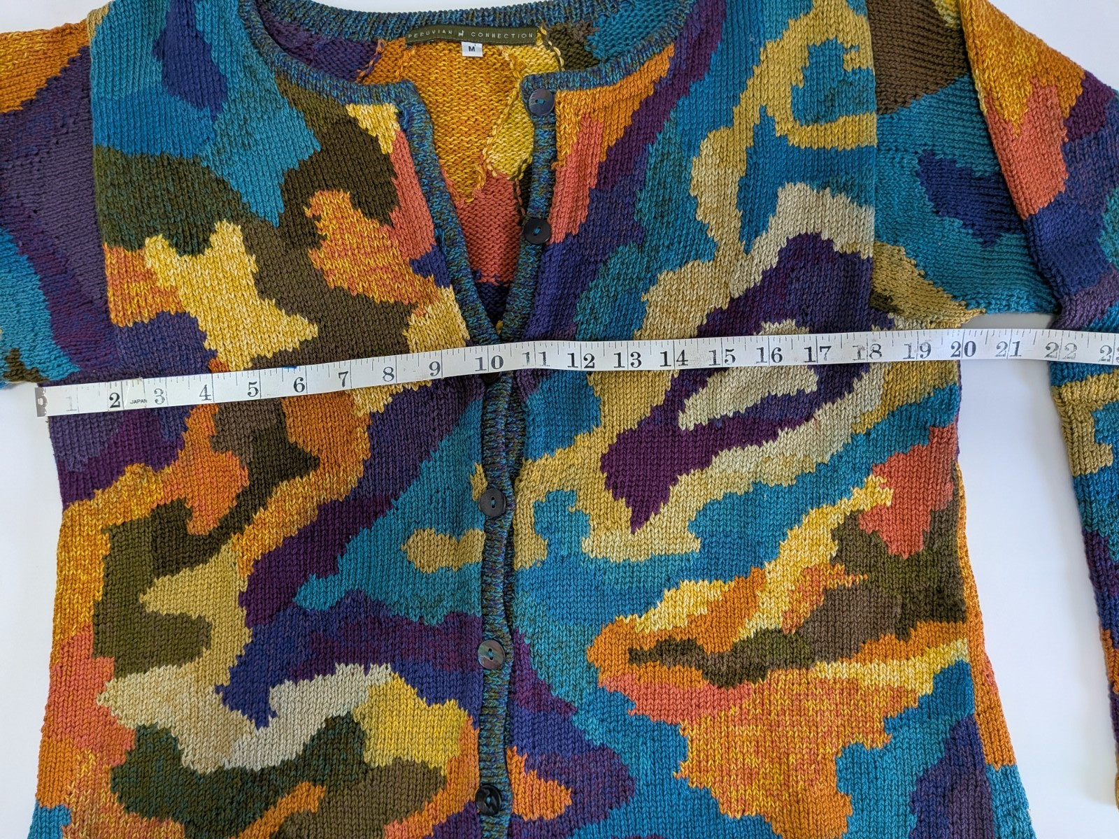 Gorgeous Multi-colored Peruvian Connection Cardig… - image 7