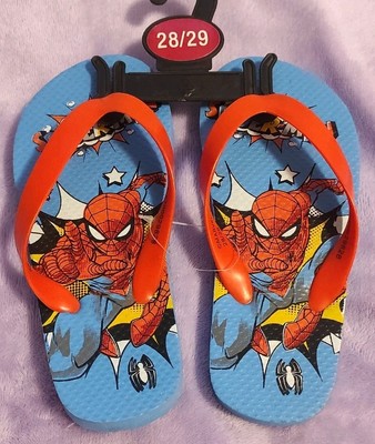 Kinder Flipflops von Spiderman Gr. 28/29 Blau-Rot