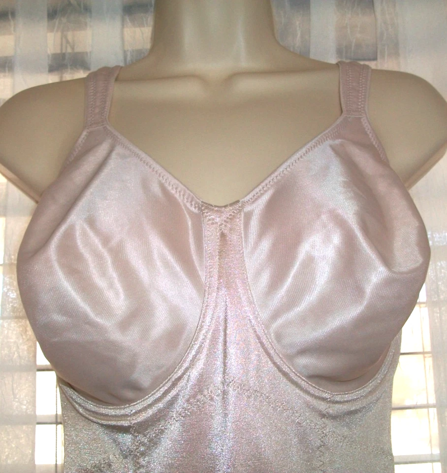 FLEXEES 38DD BODY BEIGE ELÁSTICO MOLDEADOR ADELGAZANTE ~ U / W SUJETADOR ~ ENTREPIERNA DE OJO DE GANCHO Foto 2 de 4