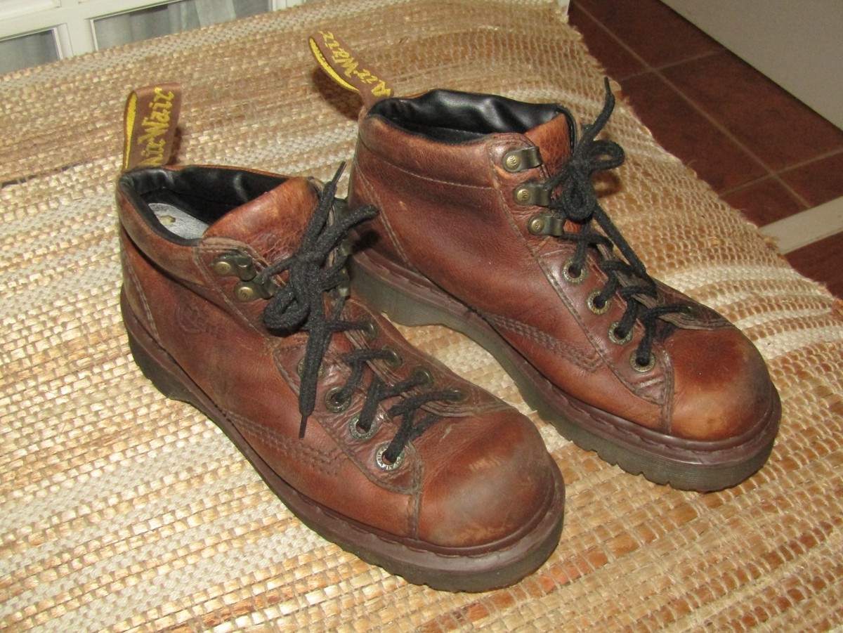 Dr Martens England Air Wair Ankle Boots 8287 Brown Leather Mens 6
