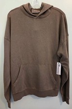 No Boundaries Men's MEDIUM Oversize Hoodie Hooded Sweatshirt BROWN 10726