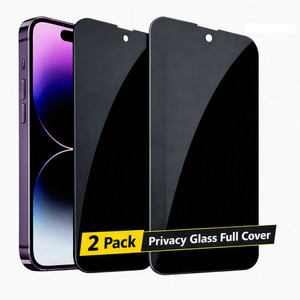 Paquete de 2 protectores de pantalla de vidrio templado de privacidad para iPhone 17 Pro Max 16 15 14 13